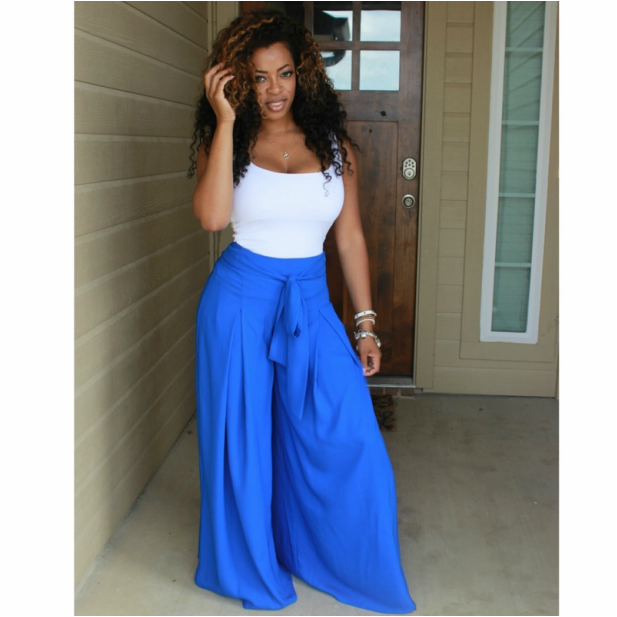 Blue Palazzo Trousers/ High Waisted Palazzo/ Wide Anniversaries Pants/  Royal Blue Dress Pants/ Fashionable Trousers - Etsy Israel